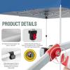 imageCROWN SHADES 10x10 Heavy Duty Canopy  Premium Pop Up Canopy Tent  Extra Sun Shade Protection with 400D Strength Oxford Fabric  Great for Trade Shows Events Tailgates ampamp Commercial Use BlueBlue