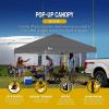 imageCROWN SHADES 10x10 Pop Up Canopy  Beach Tent with One Push Setup  Outdoor Sun Shade for Events Parties Camping  Gazebo with STONGo Cover Bag Silver Coated Top 3 Heightampamp 4 Sand Bags CoffeeGrid Grey