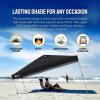 imageCROWN SHADES 10x10 Pop Up Canopy  Beach Tent with One Push Setup  Outdoor Sun Shade for Events Parties Camping  Gazebo with STONGo Cover Bag Silver Coated Top 3 Heightampamp 4 Sand Bags CoffeeBlack