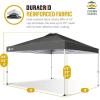 imageCROWN SHADES 10x10 Pop Up Canopy  Beach Tent with One Push Setup  Outdoor Sun Shade for Events Parties Camping  Gazebo with STONGo Cover Bag Silver Coated Top 3 Heightampamp 4 Sand Bags CoffeeGrid Grey