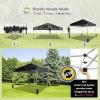 imageCROWN SHADES 10x10 Pop Up Canopy  Beach Tent with One Push Setup  Outdoor Sun Shade for Events Parties Camping  Gazebo with STONGo Cover Bag Silver Coated Top 3 Heightampamp 4 Sand Bags CoffeeBlack