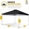 imageCROWN SHADES 10x10 Pop Up Canopy  Beach Tent with One Push Setup  Outdoor Sun Shade for Events Parties Camping  Gazebo with STONGo Cover Bag Silver Coated Top 3 Heightampamp 4 Sand Bags CoffeeBlack