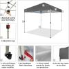 imageCROWN SHADES 10x10 Pop Up Canopy  Beach Tent with One Push Setup  Outdoor Sun Shade for Events Parties Camping  Gazebo with STONGo Cover Bag Silver Coated Top 3 Heightampamp 4 Sand Bags CoffeeGray