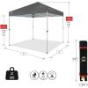imageCROWN SHADES 10x10 Pop Up Canopy  Beach Tent with One Push Setup  Outdoor Sun Shade for Events Parties Camping  Gazebo with STONGo Cover Bag Silver Coated Top 3 Heightampamp 4 Sand Bags CoffeeGray