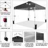 imageCROWN SHADES 10x10 Pop Up Canopy  Beach Tent with One Push Setup  Outdoor Sun Shade for Events Parties Camping  Gazebo with STONGo Cover Bag Silver Coated Top 3 Heightampamp 4 Sand Bags CoffeeGray