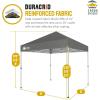 imageCROWN SHADES 10x10 Pop Up Canopy  Beach Tent with One Push Setup  Outdoor Sun Shade for Events Parties Camping  Gazebo with STONGo Cover Bag Silver Coated Top 3 Heightampamp 4 Sand Bags CoffeeGrid Grey