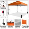 imageCROWN SHADES 10x10 Pop Up Canopy  Beach Tent with One Push Setup  Outdoor Sun Shade for Events Parties Camping  Gazebo with STONGo Cover Bag Silver Coated Top 3 Heightampamp 4 Sand Bags CoffeeOrange