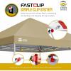 imageCROWN SHADES 10x10 Pop Up Canopy  Beach Tent with One Push Setup  Outdoor Sun Shade for Events Parties Camping  Gazebo with STONGo Cover Bag Silver Coated Top 3 Heightampamp 4 Sand Bags CoffeeBeige