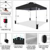 imageCROWN SHADES 10x10 Pop Up Canopy  Beach Tent with One Push Setup  Outdoor Sun Shade for Events Parties Camping  Gazebo with STONGo Cover Bag Silver Coated Top 3 Heightampamp 4 Sand Bags CoffeeBlack