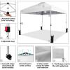 imageCROWN SHADES 10x10 Pop Up Canopy  Beach Tent with One Push Setup  Outdoor Sun Shade for Events Parties Camping  Gazebo with STONGo Cover Bag Silver Coated Top 3 Heightampamp 4 Sand Bags CoffeeGrid White