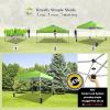 imageCROWN SHADES 10x10 Pop Up Canopy  Beach Tent with One Push Setup  Outdoor Sun Shade for Events Parties Camping  Gazebo with STONGo Cover Bag Silver Coated Top 3 Heightampamp 4 Sand Bags CoffeeGreen