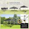 imageCROWN SHADES 10x10 Pop Up Canopy  Beach Tent with One Push Setup  Outdoor Sun Shade for Events Parties Camping  Gazebo with STONGo Cover Bag Silver Coated Top 3 Heightampamp 4 Sand Bags CoffeeGray