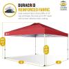 imageCROWN SHADES 10x10 Pop Up Canopy  Beach Tent with One Push Setup  Outdoor Sun Shade for Events Parties Camping  Gazebo with STONGo Cover Bag Silver Coated Top 3 Heightampamp 4 Sand Bags CoffeeRed