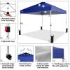 imageCROWN SHADES 10x10 Pop Up Canopy  Beach Tent with One Push Setup  Outdoor Sun Shade for Events Parties Camping  Gazebo with STONGo Cover Bag Silver Coated Top 3 Heightampamp 4 Sand Bags CoffeeNavy Blue