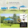 imageCROWN SHADES 10x10 Pop Up Canopy  Beach Tent with One Push Setup  Outdoor Sun Shade for Events Parties Camping  Gazebo with STONGo Cover Bag Silver Coated Top 3 Heightampamp 4 Sand Bags CoffeeSky Blue