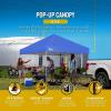 imageCROWN SHADES 10x10 Pop Up Canopy  Beach Tent with One Push Setup  Outdoor Sun Shade for Events Parties Camping  Gazebo with STONGo Cover Bag Silver Coated Top 3 Heightampamp 4 Sand Bags CoffeeBlue