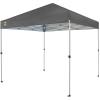 imageCROWN SHADES 10x10 Pop Up Canopy  Beach Tent with One Push Setup  Outdoor Sun Shade for Events Parties Camping  Gazebo with STONGo Cover Bag Silver Coated Top 3 Heightampamp 4 Sand Bags CoffeeGray
