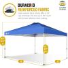 imageCROWN SHADES 10x10 Pop Up Canopy  Beach Tent with One Push Setup  Outdoor Sun Shade for Events Parties Camping  Gazebo with STONGo Cover Bag Silver Coated Top 3 Heightampamp 4 Sand Bags CoffeeBlue