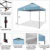 imageCROWN SHADES 10x10 Pop Up Canopy Tent  Patented Center Lock One Push Instant Outdoor Canopy Beach Tent with STONGo Bag 8 Stakes ampamp 4 Sand BagsBlack10x10 Adjustable