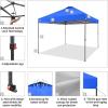 imageCROWN SHADES 10x10 Pop Up Canopy Tent  Patented Center Lock One Push Instant Outdoor Canopy Beach Tent with STONGo Bag 8 Stakes ampamp 4 Sand BagsBlack10x10 Adjustable