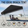 imageCROWN SHADES 10x10 Pop Up Canopy Tent  Patented Center Lock One Push Instant Outdoor Canopy Beach Tent with STONGo Bag 8 Stakes ampamp 4 Sand BagsBlack10x10 Adjustable