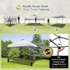imageCROWN SHADES 10x10 Pop Up Canopy Tent  Patented Center Lock One Push Instant Outdoor Canopy Beach Tent with STONGo Bag 8 Stakes ampamp 4 Sand BagsBlack10x10 Adjustable