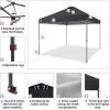 imageCROWN SHADES 10x10 Pop Up Canopy Tent  Patented Center Lock One Push Instant Outdoor Canopy Beach Tent with STONGo Bag 8 Stakes ampamp 4 Sand BagsBlack10x10 Adjustable