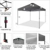 imageCROWN SHADES 10x10 Pop Up Canopy Tent  Patented Center Lock One Push Instant Outdoor Canopy Beach Tent with STONGo Bag 8 Stakes ampamp 4 Sand BagsBlack10x10 Adjustable