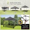 imageCROWN SHADES 10x10 Pop Up Canopy Tent  Patented Center Lock One Push Instant Outdoor Canopy Beach Tent with STONGo Bag 8 Stakes ampamp 4 Sand BagsBlack10x10 Adjustable