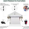imageCROWN SHADES 10x10 Pop Up Canopy Tent with 1 Comercial Kit Instant Commercial Tent with Patended Centerlock 400D Silver Coated Fabric 1 Sidewall 4quot Wheels StoN Go BagWhiteWhite