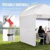imageCROWN SHADES 10x10 Pop Up Canopy Tent with 1 Comercial Kit Instant Commercial Tent with Patended Centerlock 400D Silver Coated Fabric 1 Sidewall 4quot Wheels StoN Go BagWhiteWhite