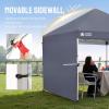 imageCROWN SHADES 10x10 Pop Up Canopy Tent with 1 Comercial Kit Instant Commercial Tent with Patended Centerlock 400D Silver Coated Fabric 1 Sidewall 4quot Wheels StoN Go BagWhiteGray