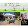 imageCROWN SHADES 10x10 Pop Up Canopy Tent with 1 Comercial Kit Instant Commercial Tent with Patended Centerlock 400D Silver Coated Fabric 1 Sidewall 4quot Wheels StoN Go BagWhiteWhite
