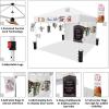 imageCROWN SHADES 10x10 Pop Up Canopy Tent with 1 Comercial Kit Instant Commercial Tent with Patended Centerlock 400D Silver Coated Fabric 1 Sidewall 4quot Wheels StoN Go BagWhiteWhite