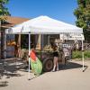 imageCROWN SHADES 10x10 Pop Up Canopy Tent with 1 Comercial Kit Instant Commercial Tent with Patended Centerlock 400D Silver Coated Fabric 1 Sidewall 4quot Wheels StoN Go BagWhiteWhite
