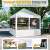 imageCROWN SHADES 10x10 Pop Up Canopy Tent with 4 Mosquito Netting Instant Commercial Tent with 1Person Setup Patended Centerlock 400D Silver Coated Fabric 4quot Wheels StoN Go BagWhite
