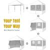 imageCROWN SHADES 10x10 Pop Up Canopy Tent with 4 Mosquito Netting Instant Commercial Tent with 1Person Setup Patended Centerlock 400D Silver Coated Fabric 4quot Wheels StoN Go BagBlue