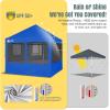 imageCROWN SHADES 10x10 Pop Up Canopy Tent with 4 Mosquito Netting Instant Commercial Tent with 1Person Setup Patended Centerlock 400D Silver Coated Fabric 4quot Wheels StoN Go BagBlue