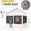 imageCROWN SHADES 10x10 Pop Up Canopy Tent with 4 Mosquito Netting Instant Commercial Tent with 1Person Setup Patended Centerlock 400D Silver Coated Fabric 4quot Wheels StoN Go BagWhite