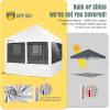 imageCROWN SHADES 10x10 Pop Up Canopy Tent with 4 Mosquito Netting Instant Commercial Tent with 1Person Setup Patended Centerlock 400D Silver Coated Fabric 4quot Wheels StoN Go BagWhite
