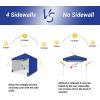 imageCROWN SHADES 10x15 Pop Up Canopy Tent Thicken Frame Commercial Heavy Duty Tent with 4 Sidewalls 8 Stakes ampamp 4 Sandbags ampamp 4 Ropes Outdoor Canopies for Events PartiesBlueNavy Blue