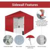 imageCROWN SHADES 10x15 Pop Up Canopy Tent Thicken Frame Commercial Heavy Duty Tent with 4 Sidewalls 8 Stakes ampamp 4 Sandbags ampamp 4 Ropes Outdoor Canopies for Events PartiesBlueRed