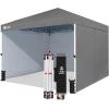 imageCROWN SHADES 10x15 Pop Up Canopy Tent Thicken Frame Commercial Heavy Duty Tent with 4 Sidewalls 8 Stakes ampamp 4 Sandbags ampamp 4 Ropes Outdoor Canopies for Events PartiesBlueGray