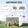 imageCROWN SHADES 10x15 Pop Up Canopy Tent Thicken Frame Commercial Heavy Duty Tent with 4 Sidewalls 8 Stakes ampamp 4 Sandbags ampamp 4 Ropes Outdoor Canopies for Events PartiesBlueWhite