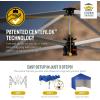 imageCROWN SHADES 10x15 Pop Up Canopy Tent Thicken Frame Commercial Heavy Duty Tent with 4 Sidewalls 8 Stakes ampamp 4 Sandbags ampamp 4 Ropes Outdoor Canopies for Events PartiesBlueNavy Blue