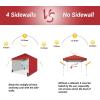 imageCROWN SHADES 10x15 Pop Up Canopy Tent Thicken Frame Commercial Heavy Duty Tent with 4 Sidewalls 8 Stakes ampamp 4 Sandbags ampamp 4 Ropes Outdoor Canopies for Events PartiesBlueRed