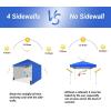 imageCROWN SHADES 10x15 Pop Up Canopy Tent Thicken Frame Commercial Heavy Duty Tent with 4 Sidewalls 8 Stakes ampamp 4 Sandbags ampamp 4 Ropes Outdoor Canopies for Events PartiesBlueBlue