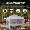 imageCROWN SHADES 10x15 Pop Up Canopy Tent Thicken Frame Commercial Heavy Duty Tent with 4 Sidewalls 8 Stakes ampamp 4 Sandbags ampamp 4 Ropes Outdoor Canopies for Events PartiesBlueWhite