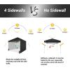 imageCROWN SHADES 10x15 Pop Up Canopy Tent Thicken Frame Commercial Heavy Duty Tent with 4 Sidewalls 8 Stakes ampamp 4 Sandbags ampamp 4 Ropes Outdoor Canopies for Events PartiesBlueBlack