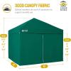 imageCROWN SHADES 10x15 Pop Up Canopy Tent Thicken Frame Commercial Heavy Duty Tent with 4 Sidewalls 8 Stakes ampamp 4 Sandbags ampamp 4 Ropes Outdoor Canopies for Events PartiesBlueForest Green